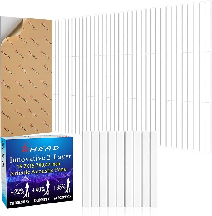 8 Pack Large Soundproof Wall Panels, 15.7 x 15.7 x 0.47 in Sound Proof Foam by Staytunedforournewproduct