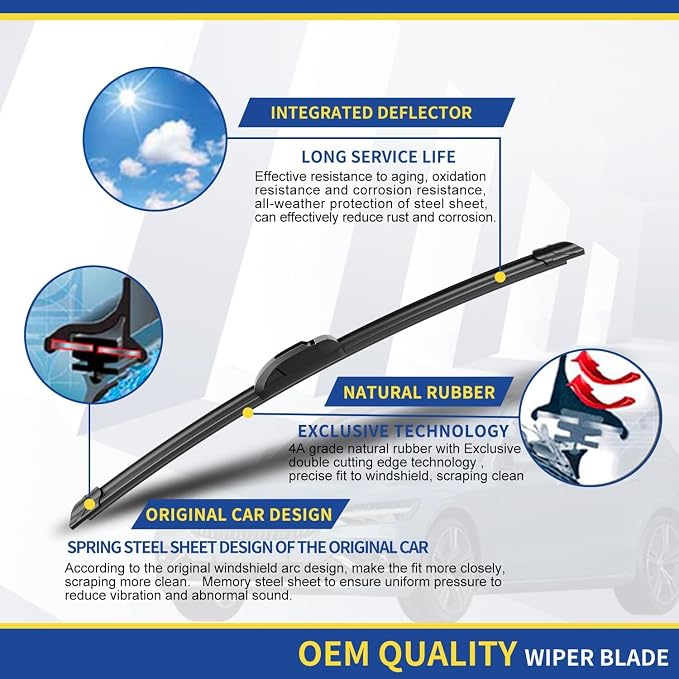 3 wipers Replacement for 2009 2010 2011 2012 2013 2014 2015 Nissan Murano - Image 4