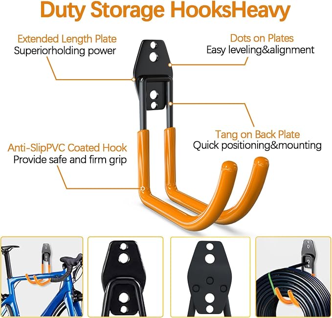 3-H Garage Wall Hooks 20 Pack, Garage Hooks Heavy Duty - Image 4