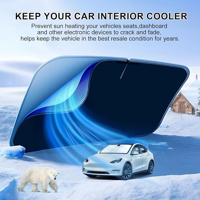 T TGBROS Windshield Sun Shade for Jeep Grand Cherokee 2011-2021 Accessories - Image 2
