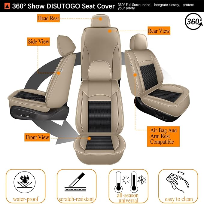 2 Front Seat Covers Fit for Toyota Camry 2012-2023 2024 2025: Car Seat Covers - Image 7