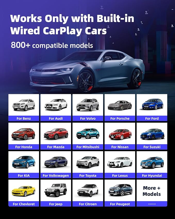 Wireless CarPlay Adapter for iPhone, Mini USB Design Apple CarPlay Adapter - Image 6