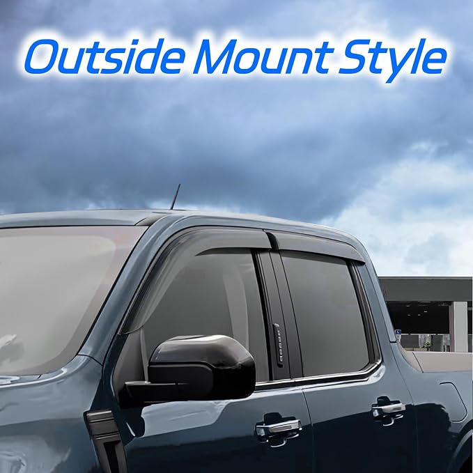 Window Rain Guards for 2018-2024 Chevrolet Equinox, Tape-on Window Visor - Image 3
