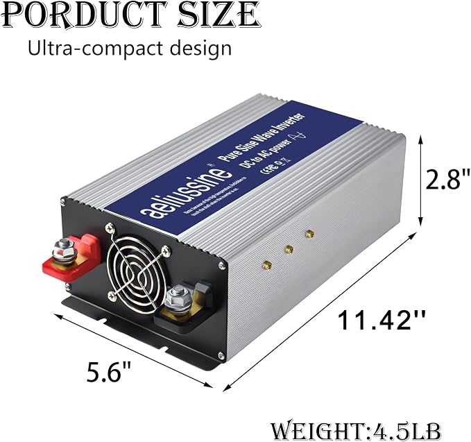 2000W Pure Sine Wave Inverter-48V DC to 110V 120V AC Power Converter - Image 2