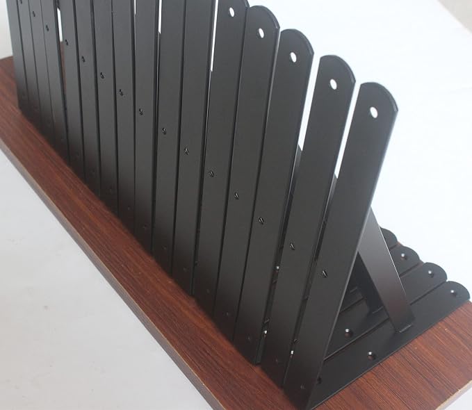 32 Pack L11 x H 8" Black Heavy Duty Shelf Brackets - Image 6