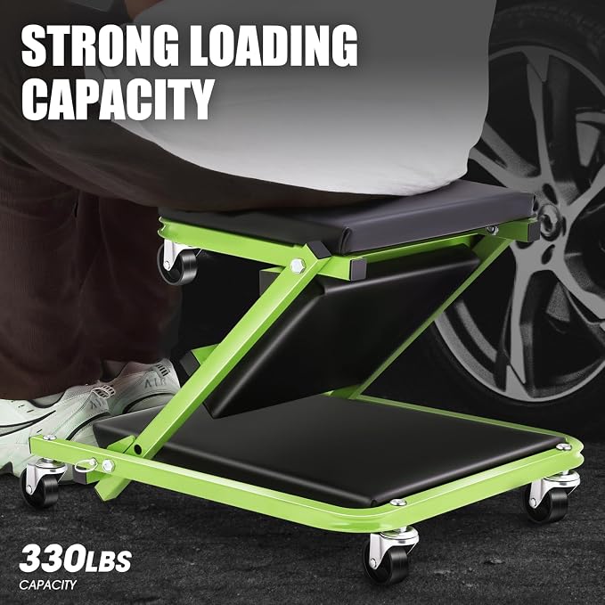 DNA MOTORING 36 Inches 2 IN 1 Rolling Folding Car Creeper/Seat, 150kg Weight - Image 5