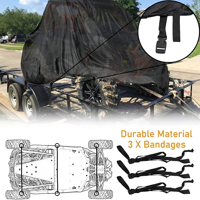 NEVERLAND UTV Cover Heavy Duty Ranger Cover Waterproof 2-3 Seater/4-6 Seater - Image 6