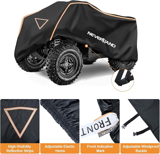 Neverland ATV Cover Waterproof Outdoor Heavy Duty ATV Covers Dustproof Anti-UV - Image 2