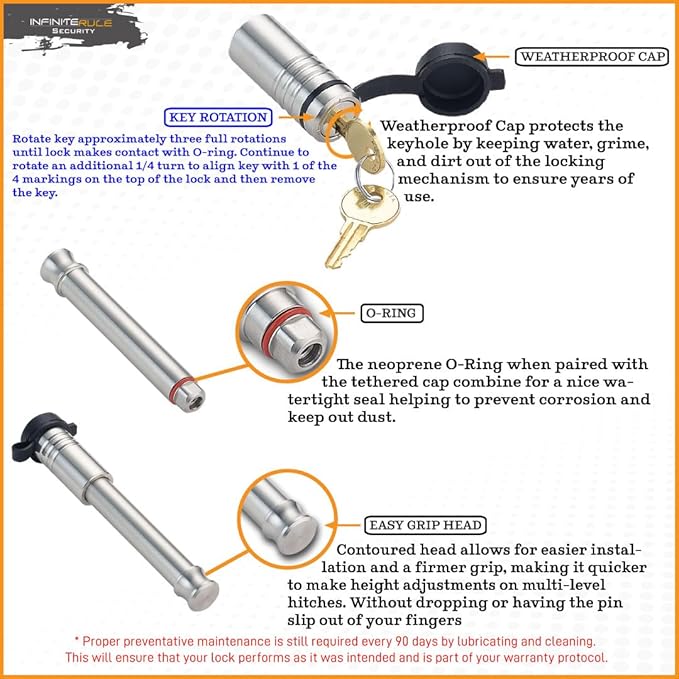61073 | Receiver Lock for 3" Receiver - Image 5