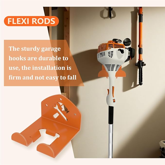 Garage Organization Storage Trimmer Rack Garden Power Tool Hanger - Image 2
