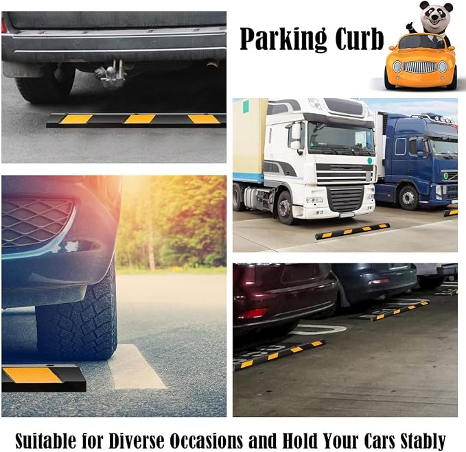 ERGOMASTER Parking Stopper for Garage, 72” Rubber Parking Block - Image 7