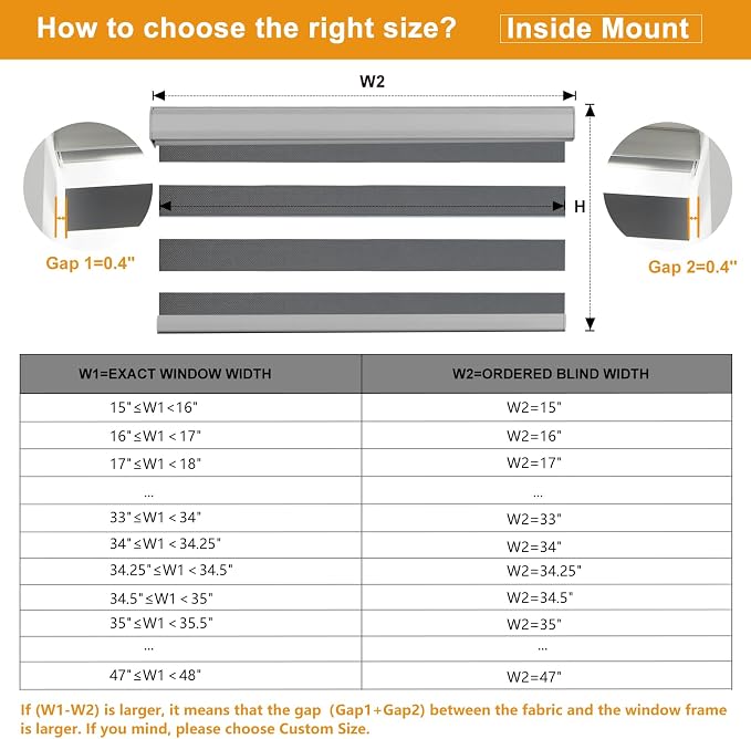 Persilux Cordless Zebra Blinds for Windows Shades Dual Layer Fabric Light - Image 7
