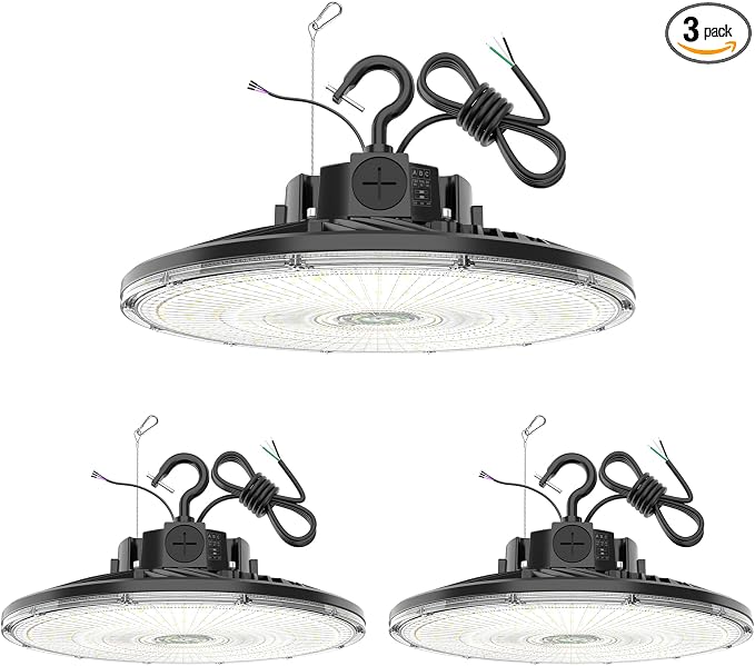 3 Pack 480V LED High Bay Light UL DLC Listed UFO Light 240W 200W 150W Adjustable by YELLORE-Professionalledlightsmanufacturerspecializingincommercialandindustriallighting