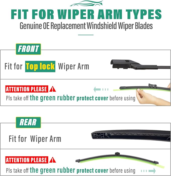 27" 20" 15" Windshield Wiper Blades Replacement - Image 8