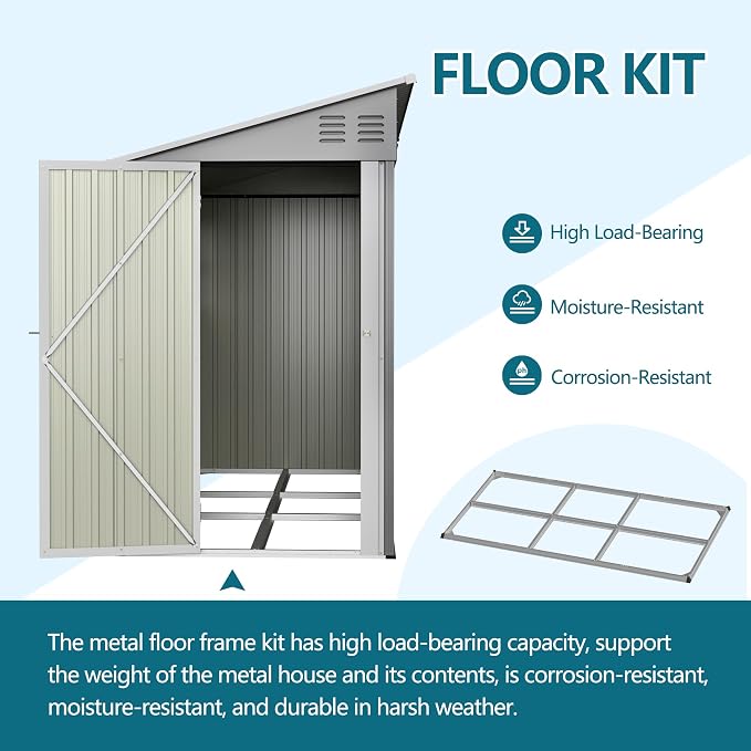 4 x 10 FT Metal Outdoor Storage Shed - Image 5