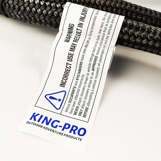 KING-PRO Kinetic Recovery Rope 3/4“x30' Towing Rope 20, 000lbs Breaking - Image 4