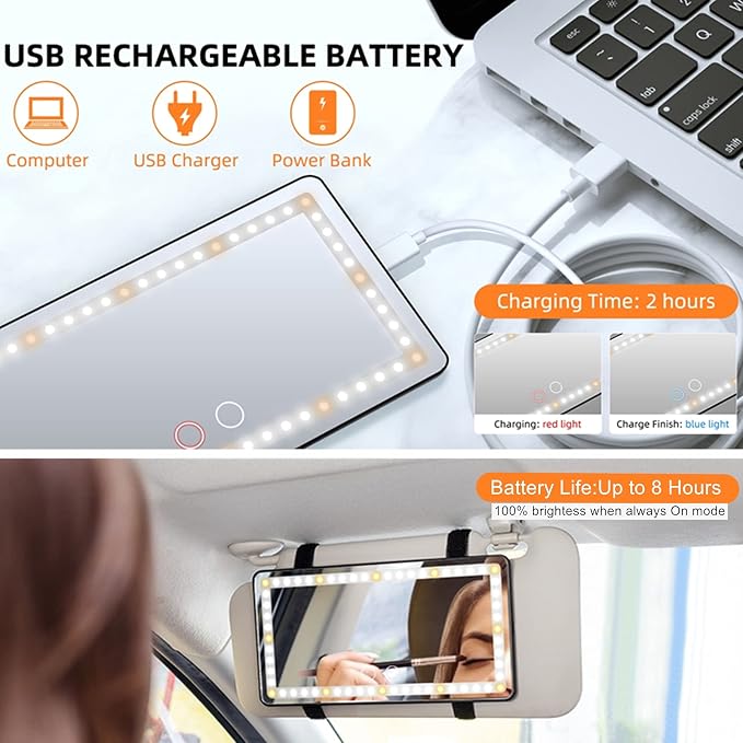 Car Sun Visor Vanity Mirror, - Image 4