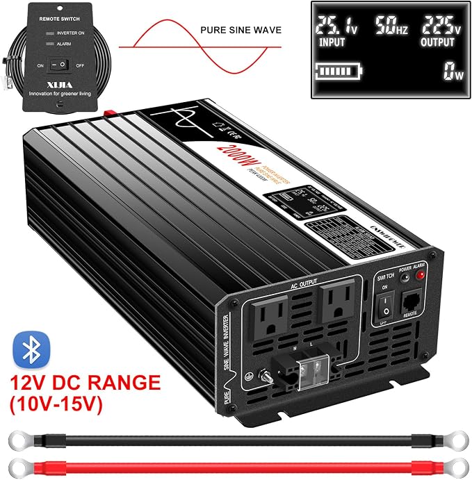 Xijia 2000W Pure sine Wave Power Inverter dc 12v to 110v/120V ac 60HZ - Image 3