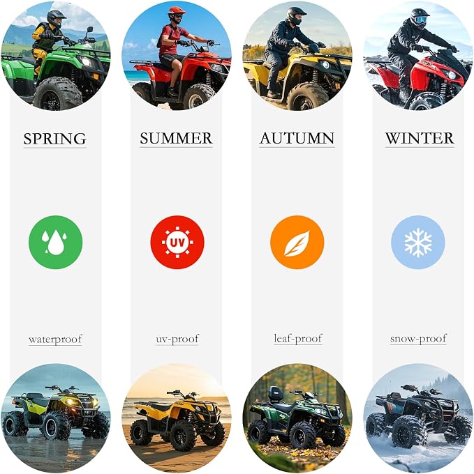 XYZCTEM Premium ATV Cover, 210D Oxford Fabric Protection Against Water - Image 5