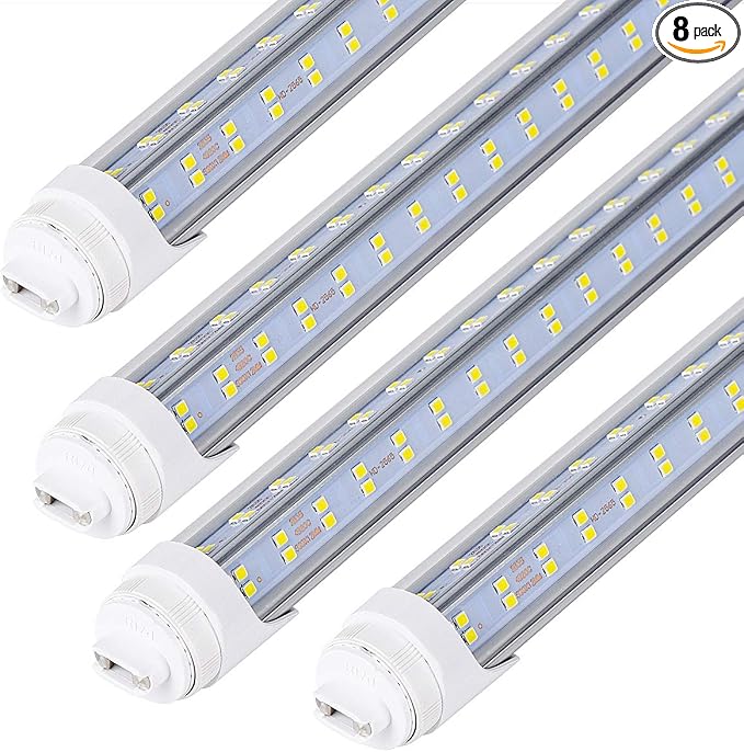10PCS, LED Shop Light 8FT Tube, 2 Pin LED Tube Lights 270 Degree Angle by FTUBET