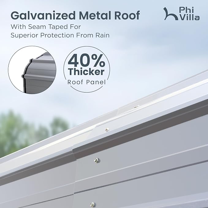 PHI VILLA 12 x 20 ft Carport Metal Carports - Image 3