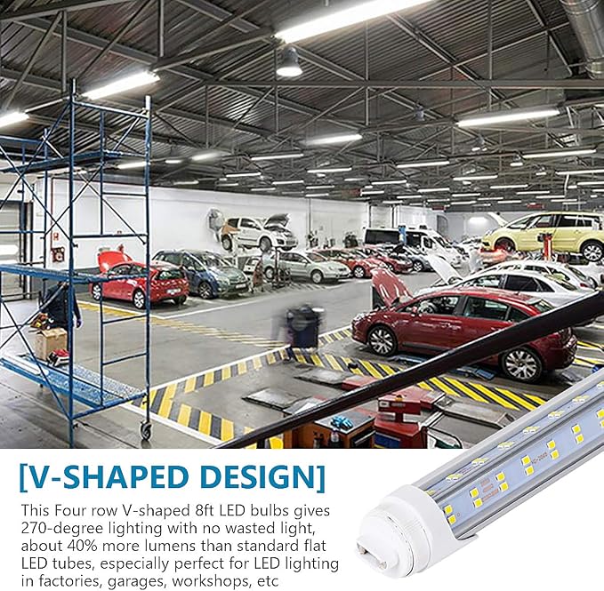 Generic 20 Pcs, 8ft R17D LED Tube Light, F96 t12 HO 8 Foot Led Bulbs, 100-277V - Image 7