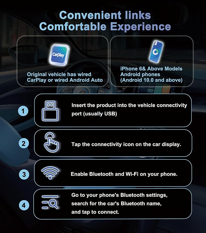 CarPlay Wireless Adapter, Compatible - Image 6
