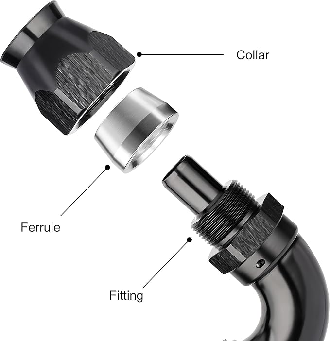 EVIL ENERGY 12AN 120 Degree PTFE One Piece Full Flow End Hose Fitting Aluminum - Image 2