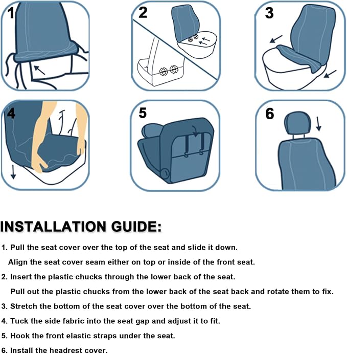 GIANT PANDA 2 Front Leather Car Seat Cover - Image 7