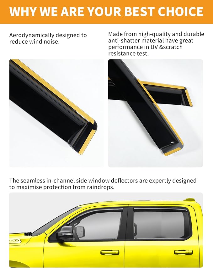 in-Channel Window Rain Guards Fit - Image 5