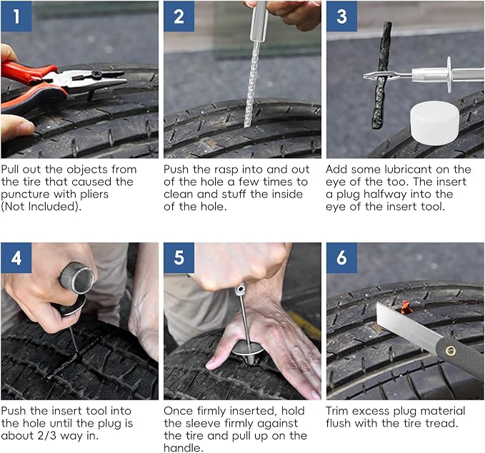 PINKJOY Tire Plug Kit with Plugs 36 Pcs - Image 5