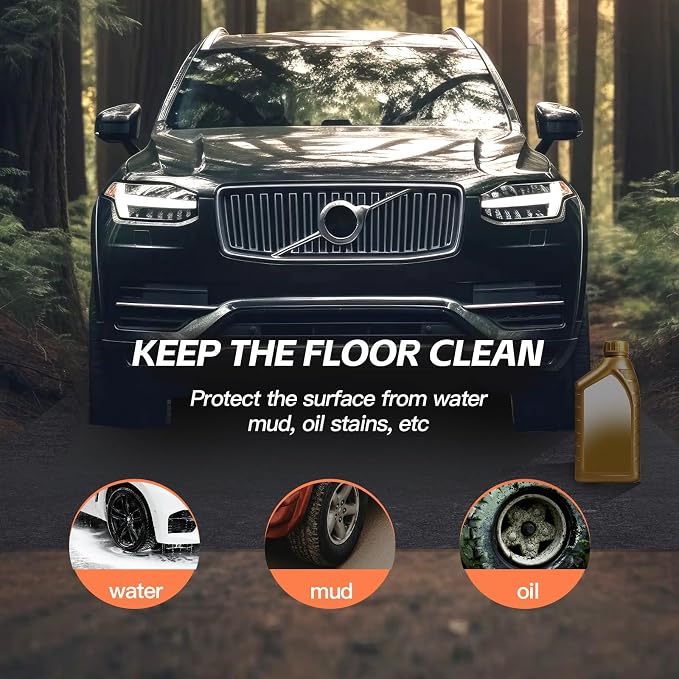 7.4'x 17' Garage Floor Mat & Oil Spill Mat, Heavy Duty Under Car Mat - Image 3