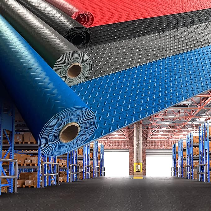 2.5mm Thickened 7.5Ft x 27Ft Garage Floor Mat Rubber Flooring Roll 202.5sqft - Image 5