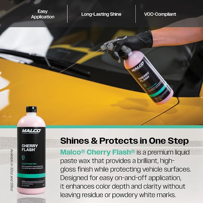 Malco Cherry Flash Automotive Liquid Paste Wax – Protect & Shine Your - Image 6