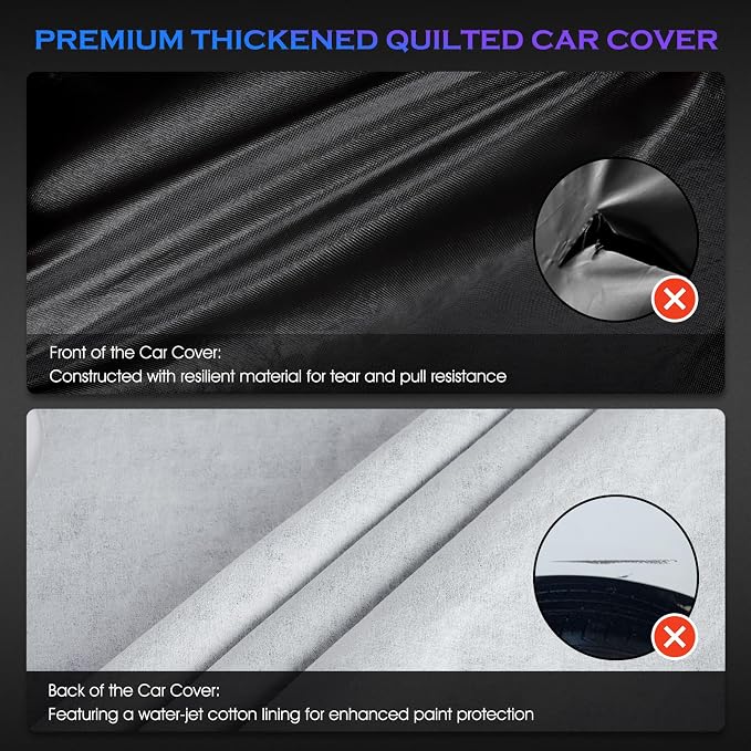 Car Cover Custom Fit for Dodge Challenger 2008-2023, 6 Layers Truck Cover - Image 2