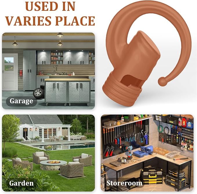 3 Pack Heavy Duty Garage Storage Hooks Shed Hooks Compatible - Image 6