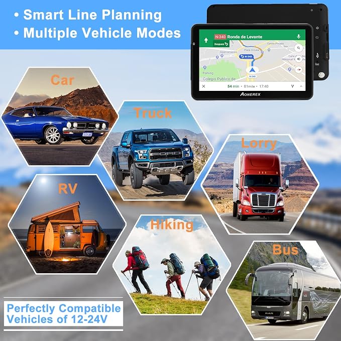 GPS Navigation for Car Truck Navigator Latest Maps 7 Inch Touch Screen Vehicle - Image 4