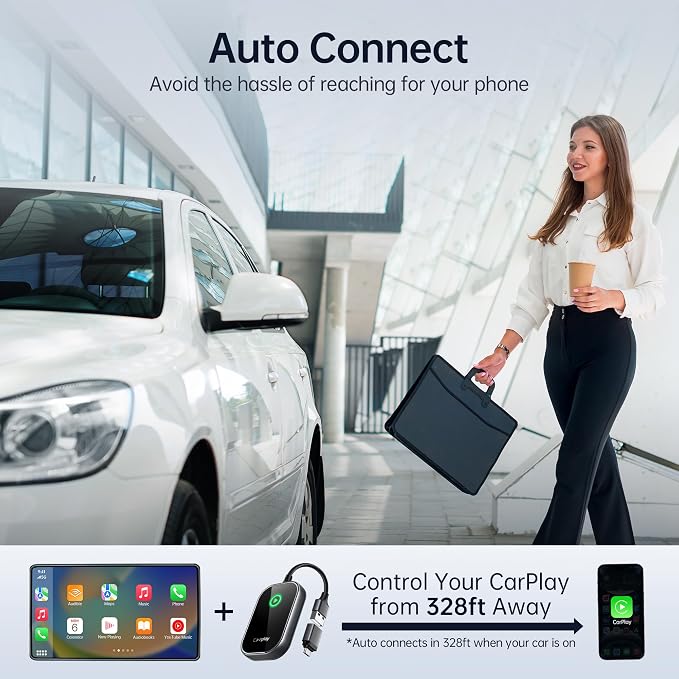 Wireless CarPlay Adapter, Converts Wired to Wireless CarPlay Dongle - Image 6