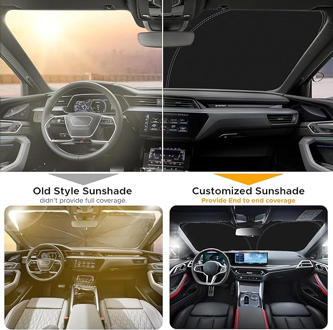 Econour Windshield Sun Shade for 2012-2017 Toyota Camry Custom Fit Sun Shield - Image 5