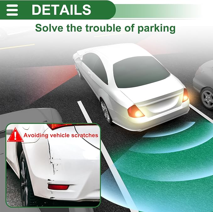 Motoforti Car Auto Vehicle Reverse Backup Radar System Reverse Parking Sensors - Image 4