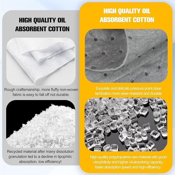 100PC Oil Absorbent Pads | 13"x10" Meltblown Polypropylene Mats, Hand-Tear Lines - Image 6