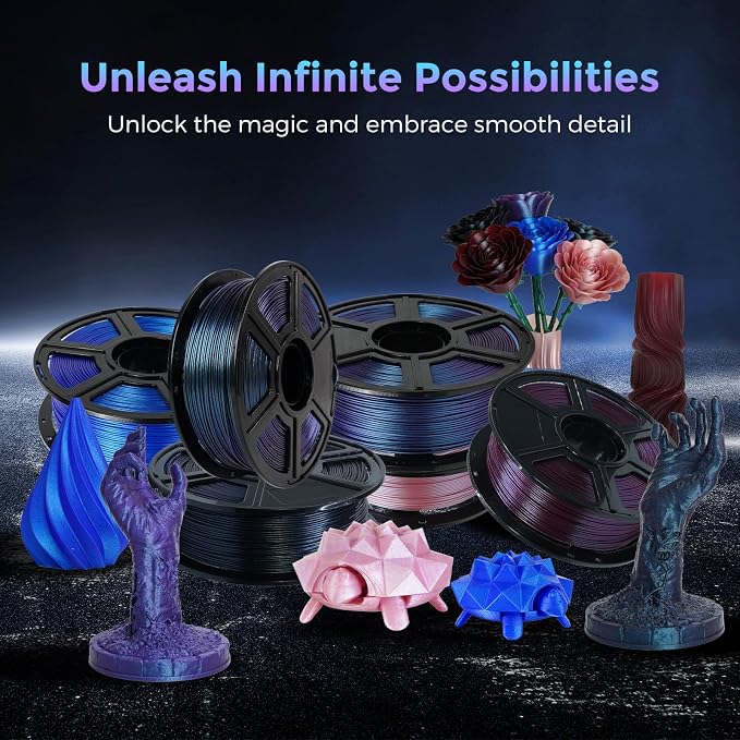 FLASHFORGE PLA Filament 1.75mm +/- 0.02mm Burnt Titanium, Color Changeable 3D - Image 3