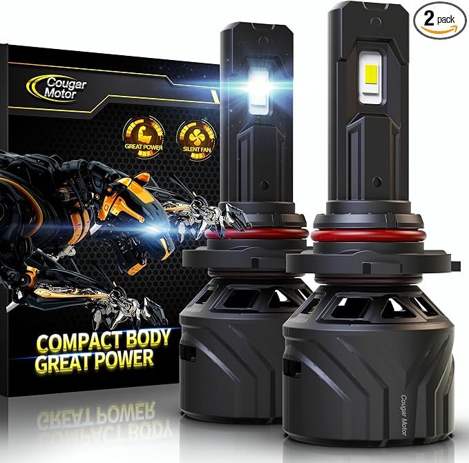 Cougar Motor 9005 Bulbs, HB3 Fog Lights 6500K White Non-Polarity 9005 Fog Bulb by CougarMotor