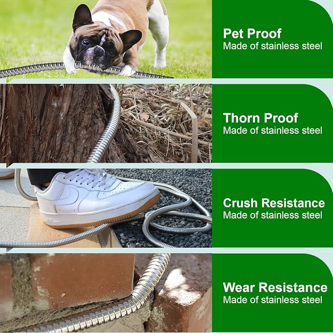 Metal Short Garden Hose 3 ft, Stainless Steel Hose Leader, Small Water Hose - Image 5