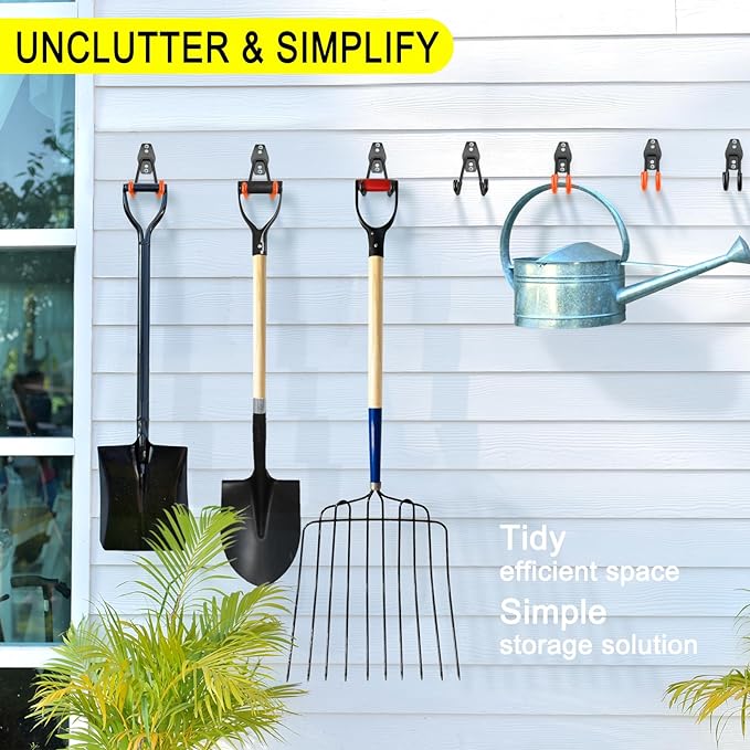 2 Pack Heavy Duty Garage Hooks Storage Organizer Wall Mount Power and Garden - Image 5