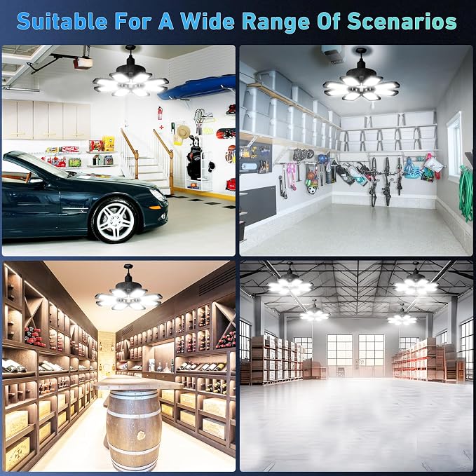 Garage Light 6 Pack - 240W 24000LM 6500K Garage Lights Ceiling LED - Image 7