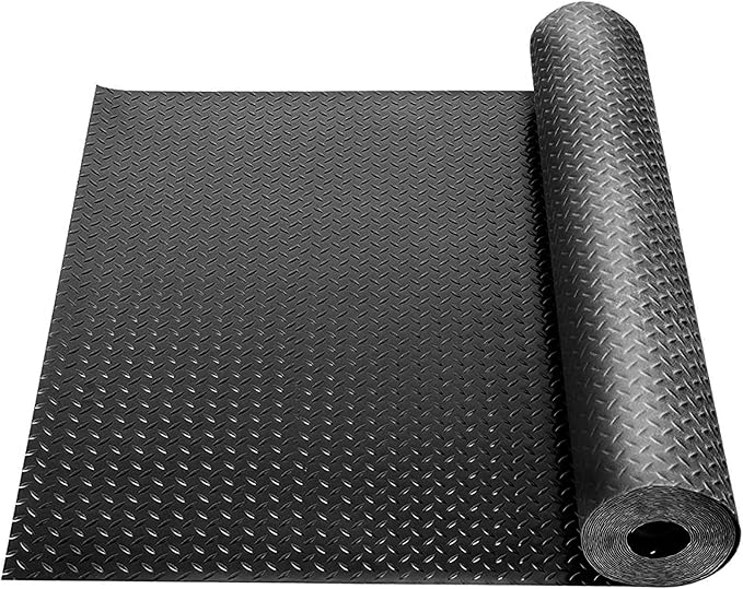 Boshen 5Ft x 12Ft Rubber Flooring Mats 1.6mm Diamond Plate Flooring Roll 60sqft by Boshen