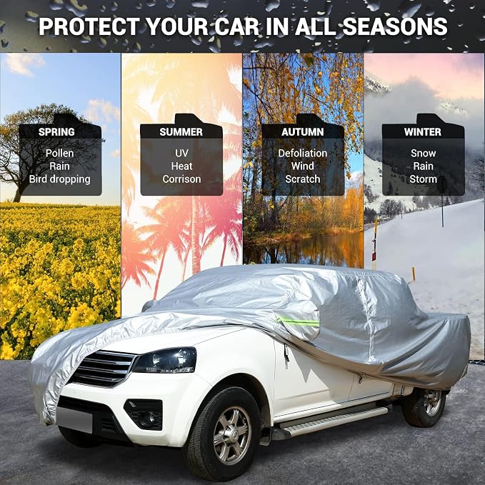 Tecoom Truck Cover Waterproof All Weather, Breathable Light Shell Full Exterior - Image 5