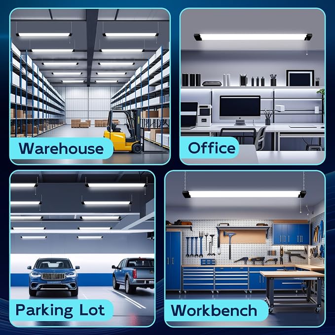 hykolity 4 Pack 4FT LED Shop Light, Linkable Utility Shop Lights, 5000K - Image 7