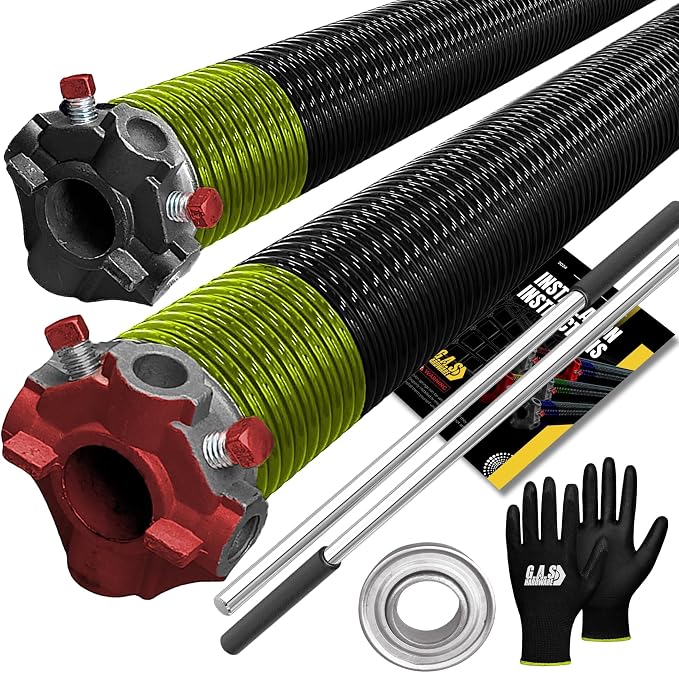 Garage Door Torsion Spring 207x1.75x25 Includes 1” Steel Bearing, Non-Slip by GASHardware